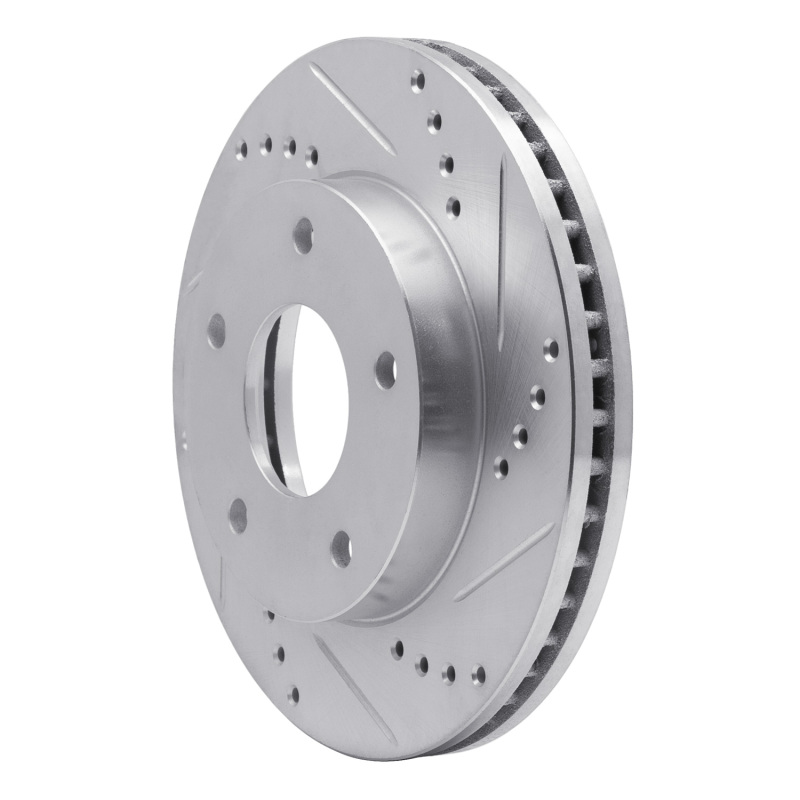Picture of R1 1979-1998 Buick Riviera Front/Rear Right Drilled & Slotted Silver Brake Rotor