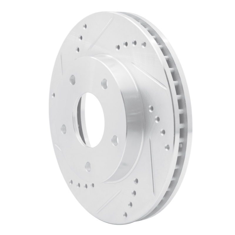 Picture of R1 1997-2005 Chevrolet Blazer Front Left Drilled & Slotted Silver Brake Rotor