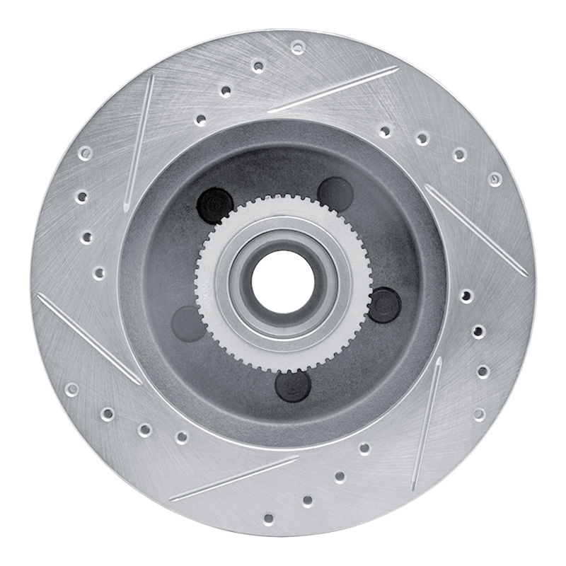 Picture of R1 1992-2002 Chevrolet Express 1500 Front Right Drilled & Slotted Silver Brake Rotor