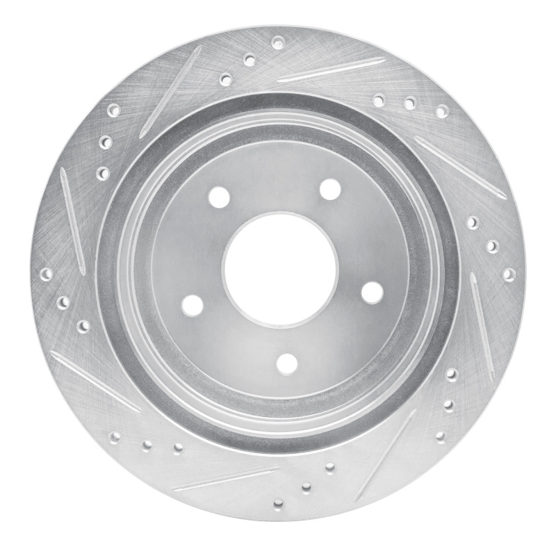 Picture of R1 1998-2005 Chevrolet Blazer Rear Right Drilled & Slotted Silver Brake Rotor