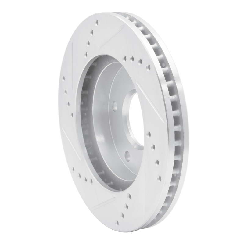 Picture of R1 1997-2005 Chevrolet S10 Front Right Drilled & Slotted Silver Brake Rotor