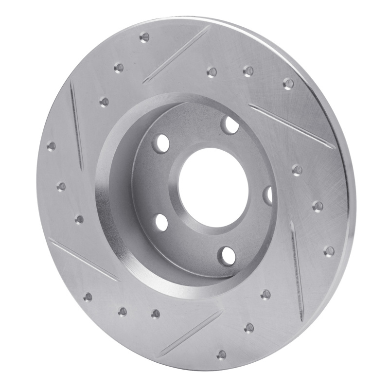 Picture of R1 1984-1987 Pontiac Fiero Rear Right Drilled & Slotted Silver Brake Rotor