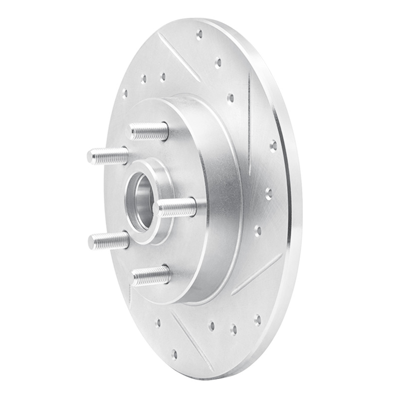 Picture of R1 1984-1987 Pontiac Fiero Front Right Drilled & Slotted Silver Brake Rotor