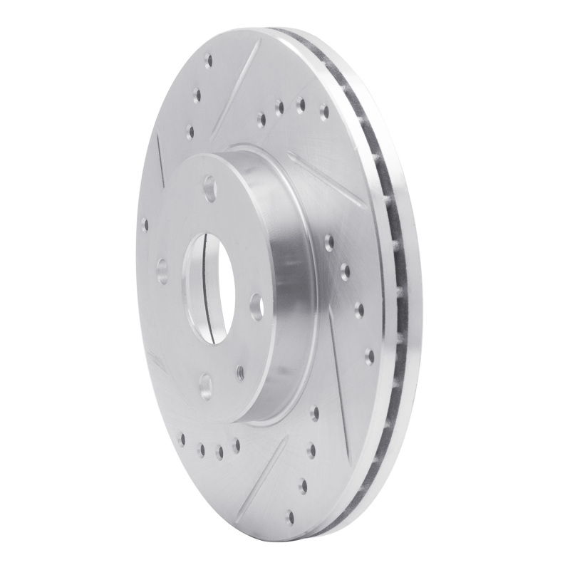 Picture of R1 1990-2003 Ford Escort Front Left Drilled & Slotted Silver Brake Rotor