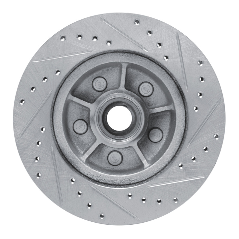 Picture of R1 1968-1973 Ford Fairlane Front Left Drilled & Slotted Silver Brake Rotor