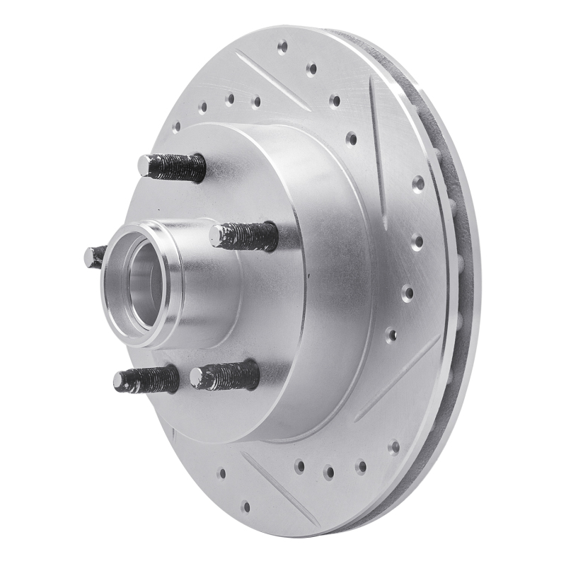 Picture of R1 1983-1997 Ford AEROSTAR Front Right Drilled & Slotted Silver Brake Rotor