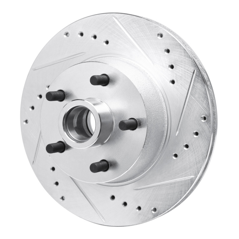 Picture of R1 1968-1973 Ford Country SQUIRE Front Right Drilled & Slotted Silver Brake Rotor