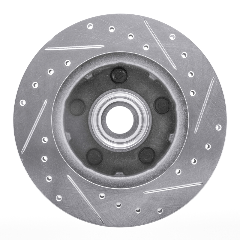 Picture of R1 1983-1997 Ford Ranger (USA/Canada) Front Left Drilled & Slotted Silver Brake Rotor