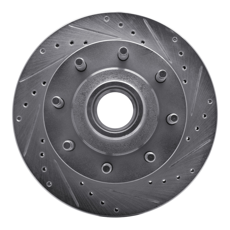 Picture of R1 1986-1994 Ford E-250 Econoline Club Wagon Front Right Drilled & Slotted Silver Brake Rotor