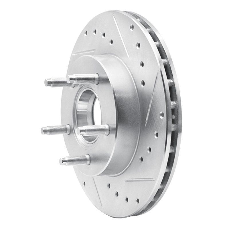 Picture of R1 1983-1992 Ford Explorer Front Right Drilled & Slotted Silver Brake Rotor