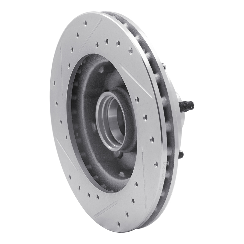 Picture of R1 1983-1997 Ford AEROSTAR Front Right Drilled & Slotted Silver Brake Rotor