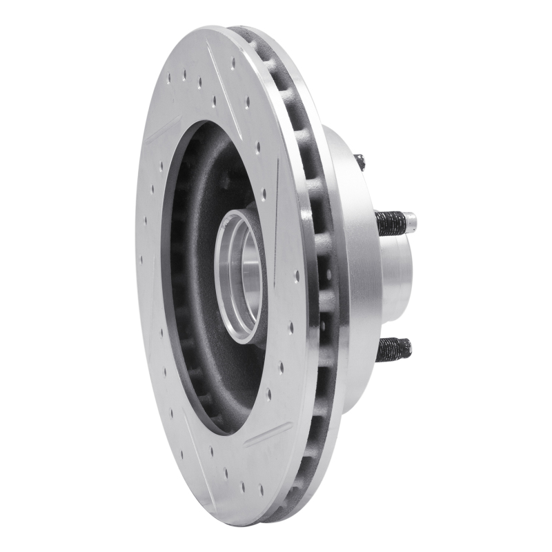 Picture of R1 1983-1997 Ford Ranger (USA/Canada) Front Left Drilled & Slotted Silver Brake Rotor