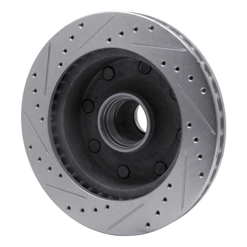 Picture of R1 1986-1994 Ford E-250 Econoline Club Wagon Front Right Drilled & Slotted Silver Brake Rotor