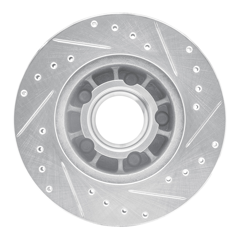 Picture of R1 1990-1994 Ford Ranger (USA/Canada) Front Left Drilled & Slotted Silver Brake Rotor