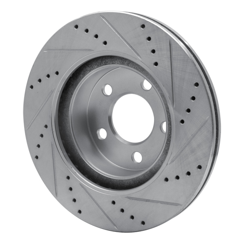 Picture of R1 2001-2011 Ford Explorer Sport Front Left Drilled & Slotted Silver Brake Rotor