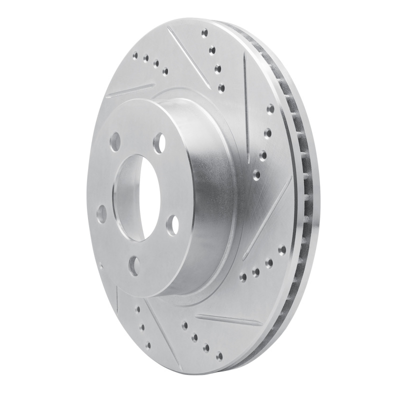 Picture of R1 2001-2011 Ford Explorer Sport Front Right Drilled & Slotted Silver Brake Rotor