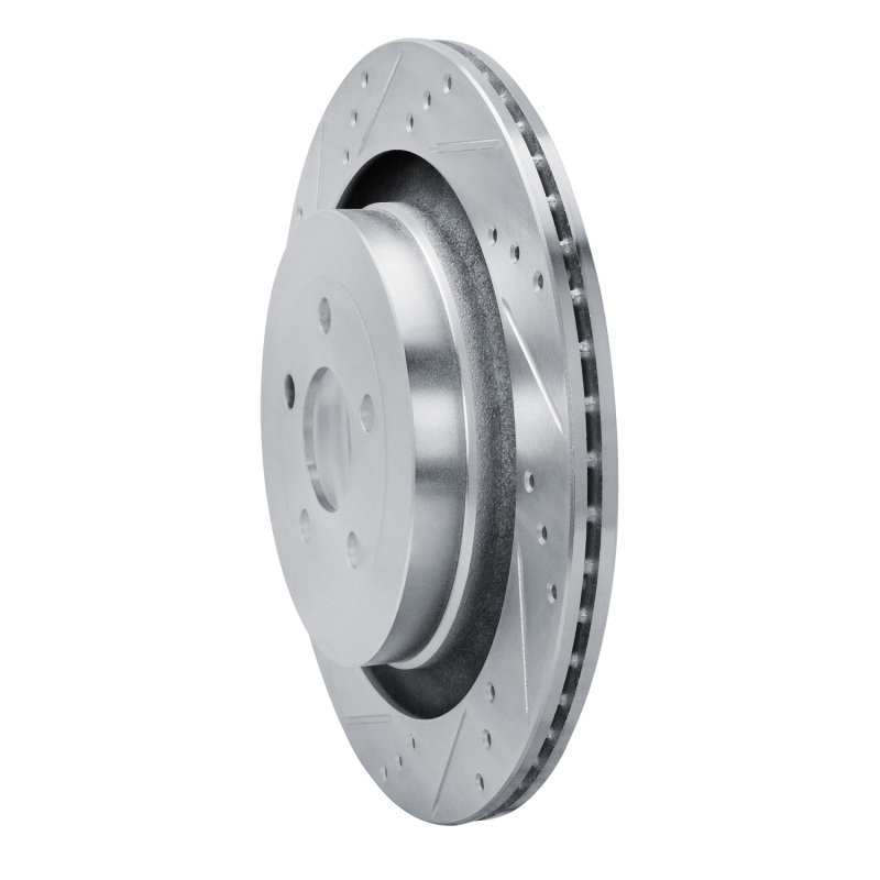 Picture of R1 2019-2024 Ford Edge Rear Left Drilled & Slotted Silver Brake Rotor