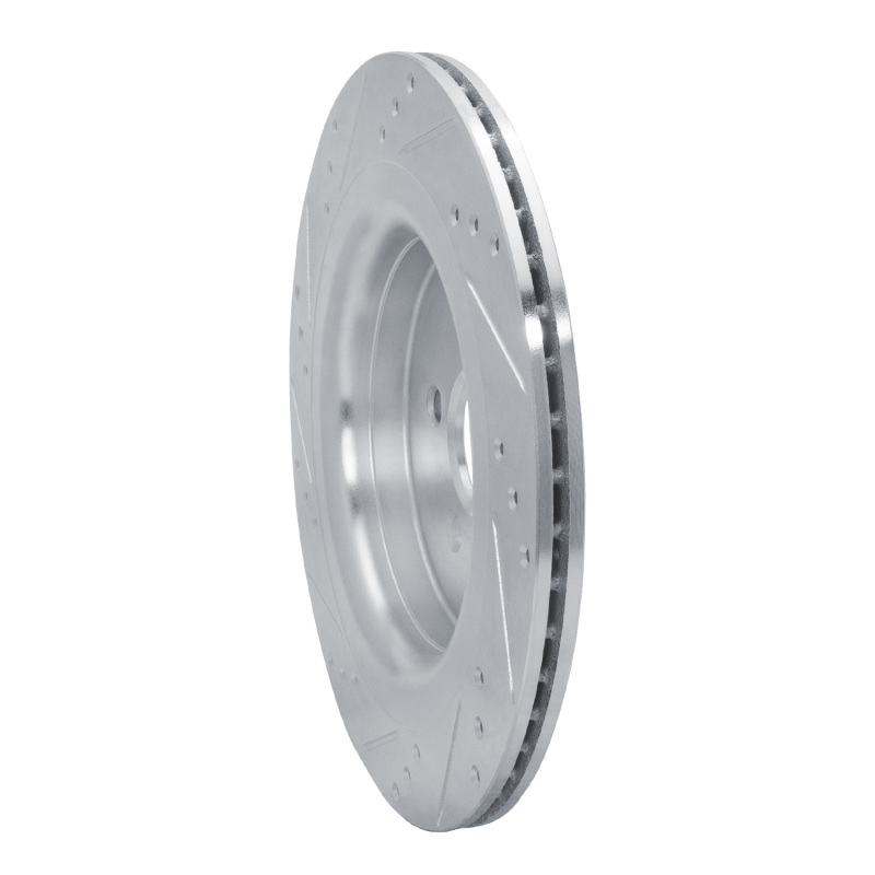 Picture of R1 2019-2024 Ford Edge Rear Right Drilled & Slotted Silver Brake Rotor