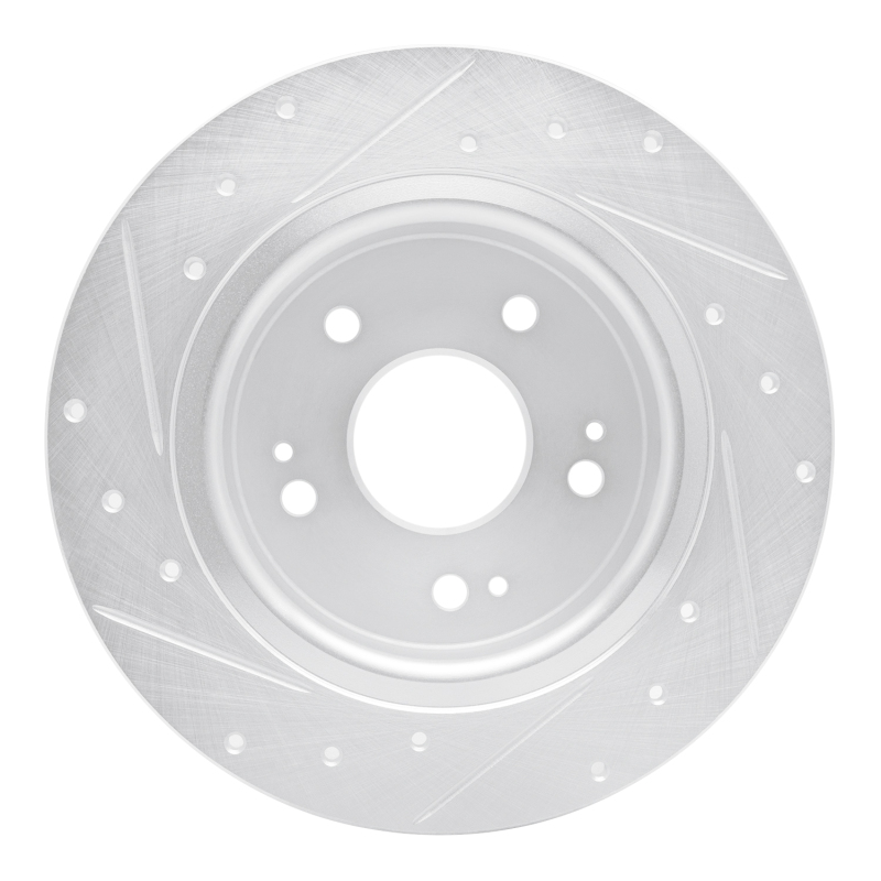 Picture of R1 2016-2025 Honda HR-V Rear Right Drilled & Slotted Silver Brake Rotor