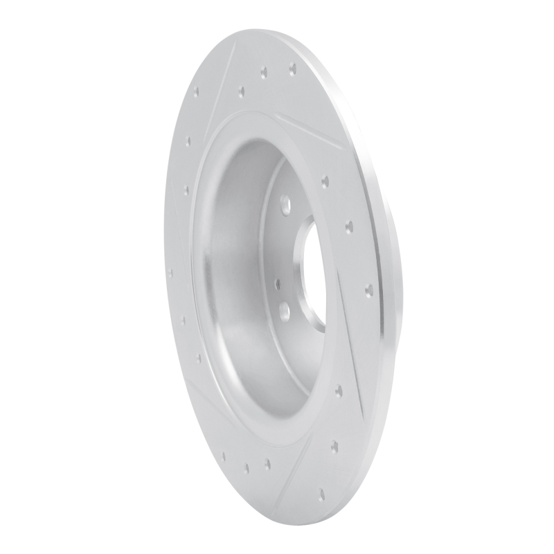 Picture of R1 2016-2025 Honda HR-V Rear Right Drilled & Slotted Silver Brake Rotor