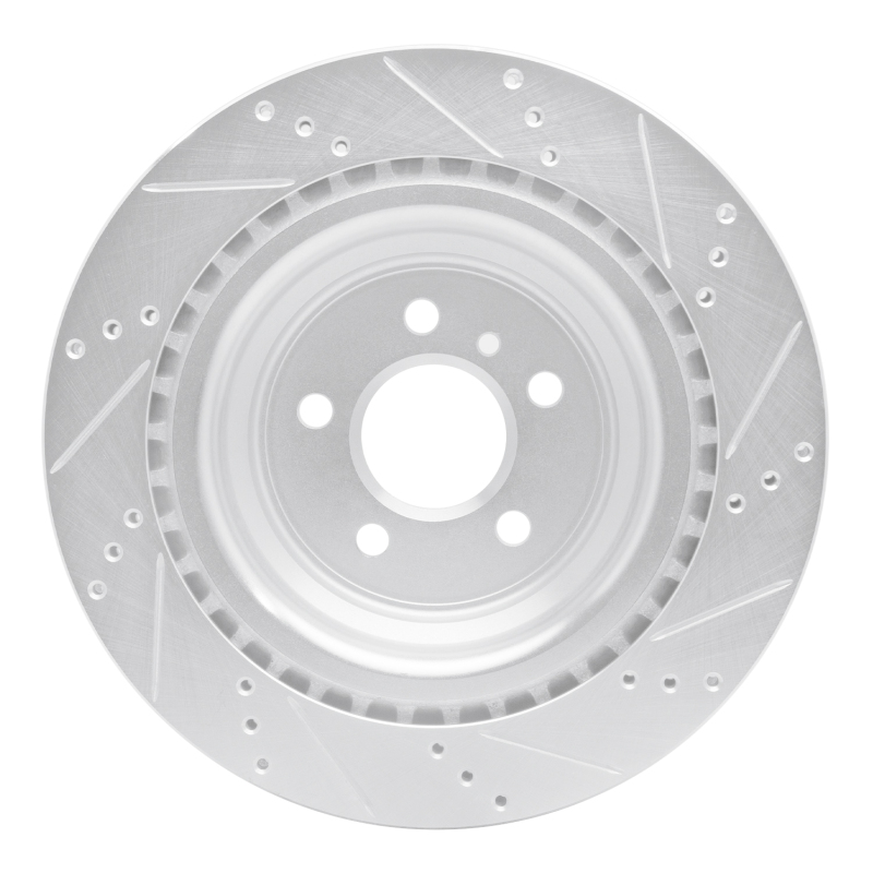 Picture of R1 2013-2019 Mercedes-Benz GL450 Rear Left Drilled & Slotted Silver Brake Rotor