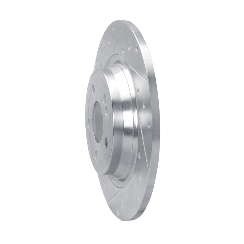 Picture of R1 2020-2025 Mercedes-Benz EQB 300 Rear Left Drilled & Slotted Silver Brake Rotor