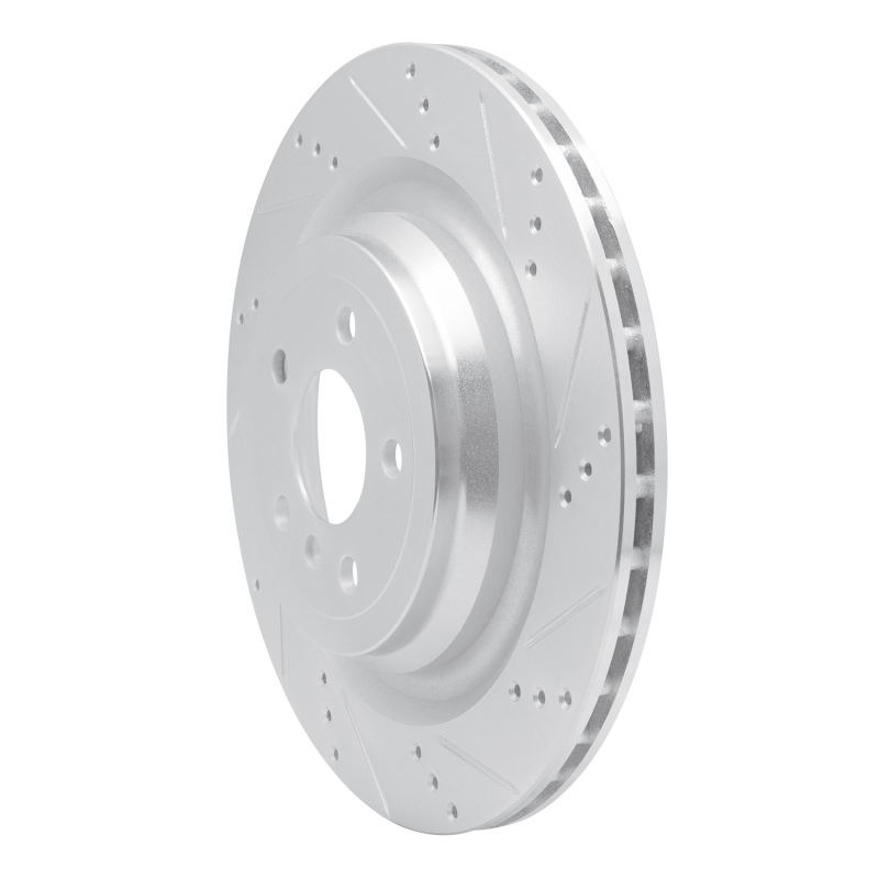 Picture of R1 2013-2019 Mercedes-Benz GLE400 Rear Right Drilled & Slotted Silver Brake Rotor