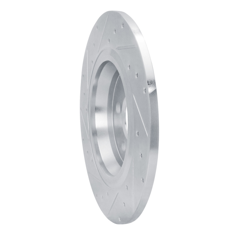 Picture of R1 2020-2025 Mercedes-Benz CLA250 Rear Right Drilled & Slotted Silver Brake Rotor