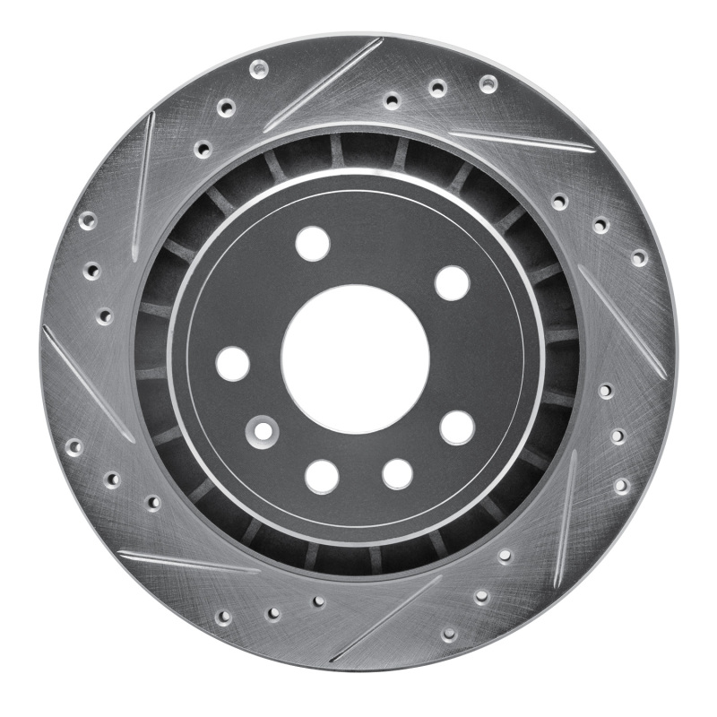 Picture of R1 2002-2010 Saab 9-5 Rear Left Drilled & Slotted Silver Brake Rotor