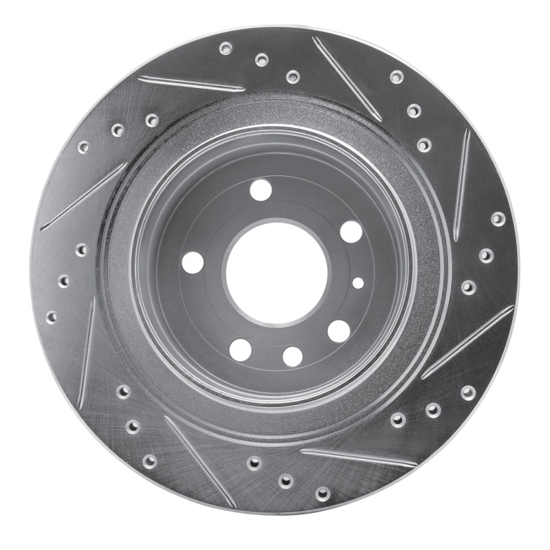 Picture of R1 2002-2010 Saab 9-5 Rear Left Drilled & Slotted Silver Brake Rotor