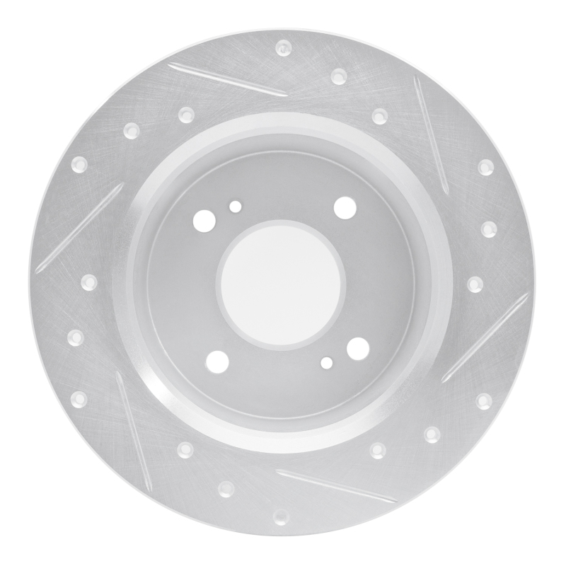Picture of R1 1979-1981 Nissan Maxima Rear Left Drilled & Slotted Silver Brake Rotor
