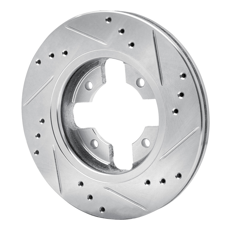 Picture of R1 1984-1986 Nissan 300ZX Front Left Drilled & Slotted Silver Brake Rotor