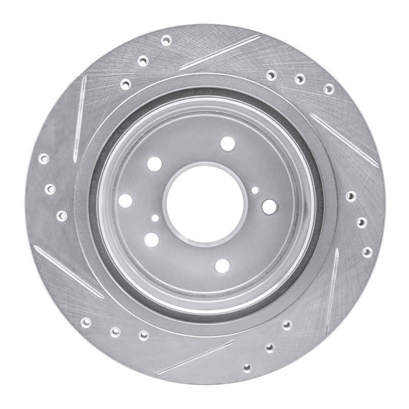 Picture of R1 89-96 Nissan 300ZX Turbo Rear Right Drilled & Slotted Silver Brake Rotor