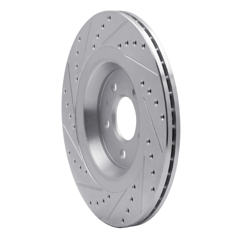 Picture of R1 2008-2025 Audi A6 Quattro Rear Right Drilled & Slotted Silver Brake Rotor