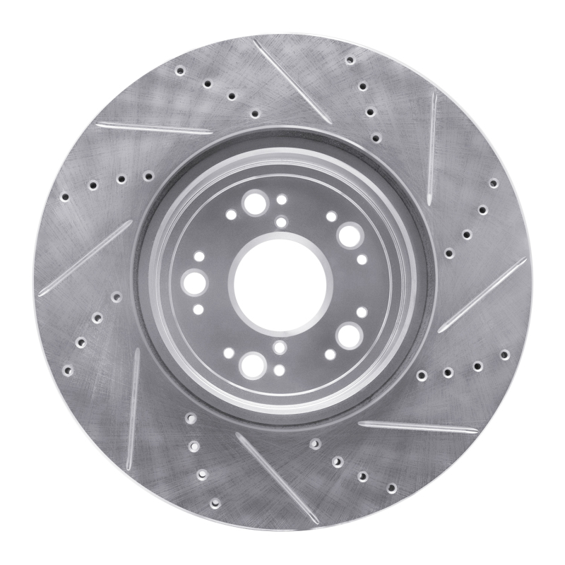 Picture of R1 1995-2000 Lexus LS400 Front Left Drilled & Slotted Silver Brake Rotor