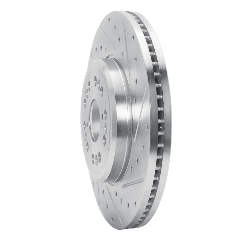 Picture of R1 1995-2000 Lexus LS400 Front Right Drilled & Slotted Silver Brake Rotor