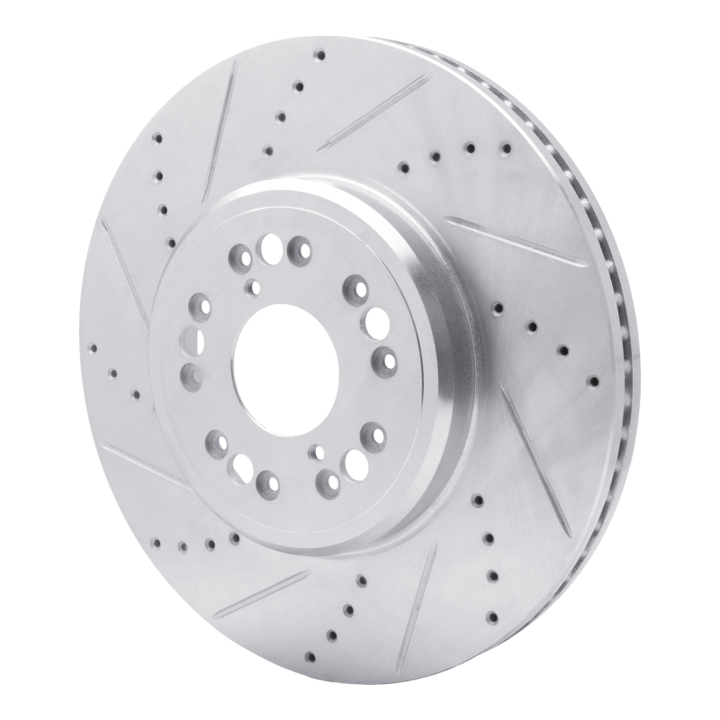 Picture of R1 1995-2000 Lexus LS400 Front Left Drilled & Slotted Silver Brake Rotor