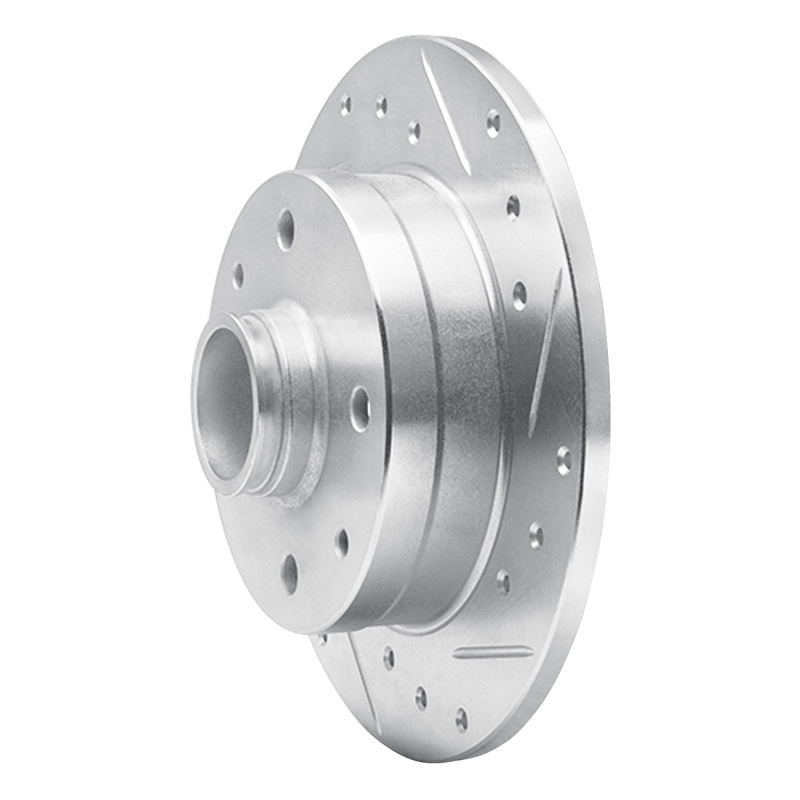 Picture of R1 1981-1985 Mazda RX-7 Rear Right Drilled & Slotted Silver Brake Rotor
