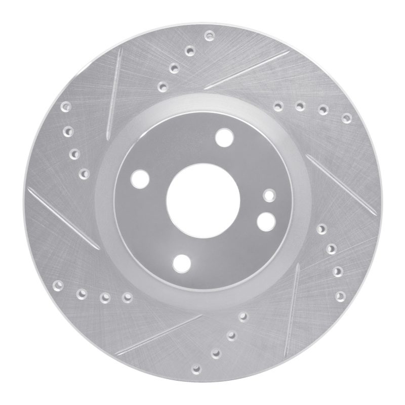 Picture of R1 2016-2025 Fiat 124 Spider Front Left Drilled & Slotted Silver Brake Rotor
