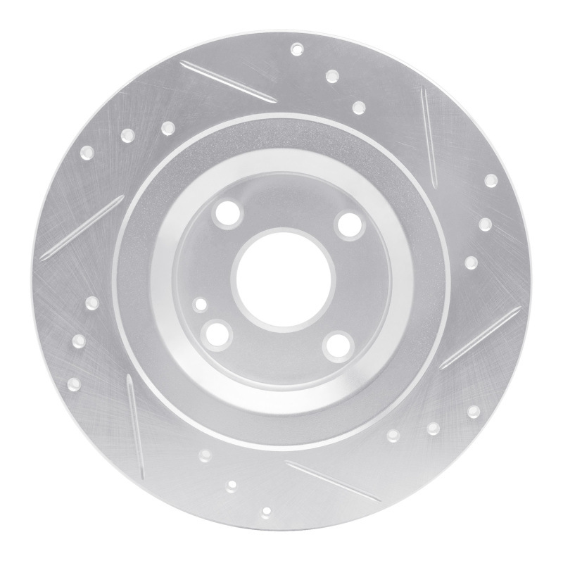Picture of R1 2016-2025 Fiat 124 Spider Rear Left Drilled & Slotted Silver Brake Rotor