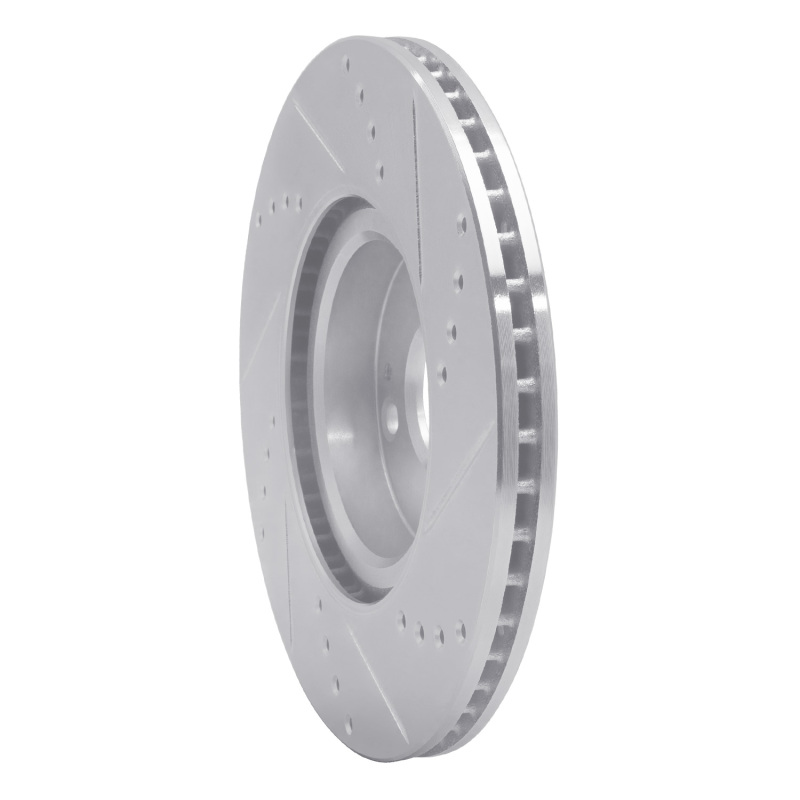 Picture of R1 2016-2025 Fiat 124 Spider Front Left Drilled & Slotted Silver Brake Rotor