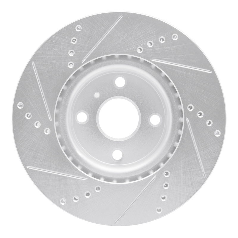 Picture of R1 2016-2025 Fiat 124 Spider Front Right Drilled & Slotted Silver Brake Rotor