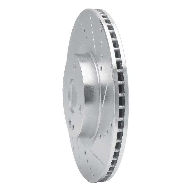 Picture of R1 2016-2025 Fiat 124 Spider Front Right Drilled & Slotted Silver Brake Rotor