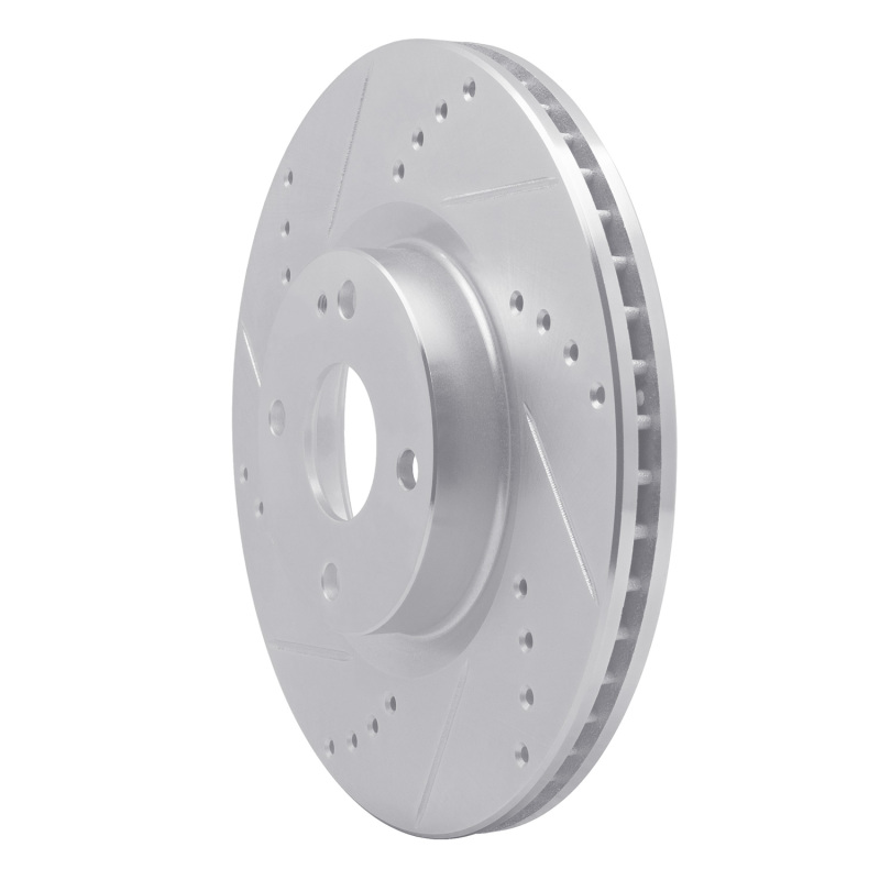 Picture of R1 2016-2025 Fiat 124 Spider Front Left Drilled & Slotted Silver Brake Rotor