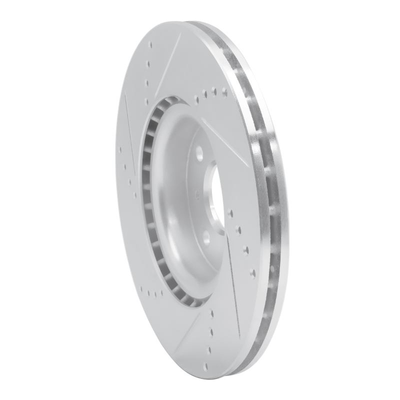 Picture of R1 2016-2025 Fiat 124 Spider Front Right Drilled & Slotted Silver Brake Rotor