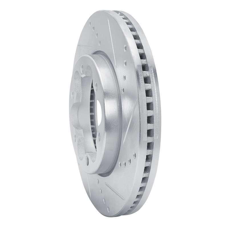 Picture of R1 2006-2019 Toyota HiAce (Mexico) Front Right Drilled & Slotted Silver Brake Rotor