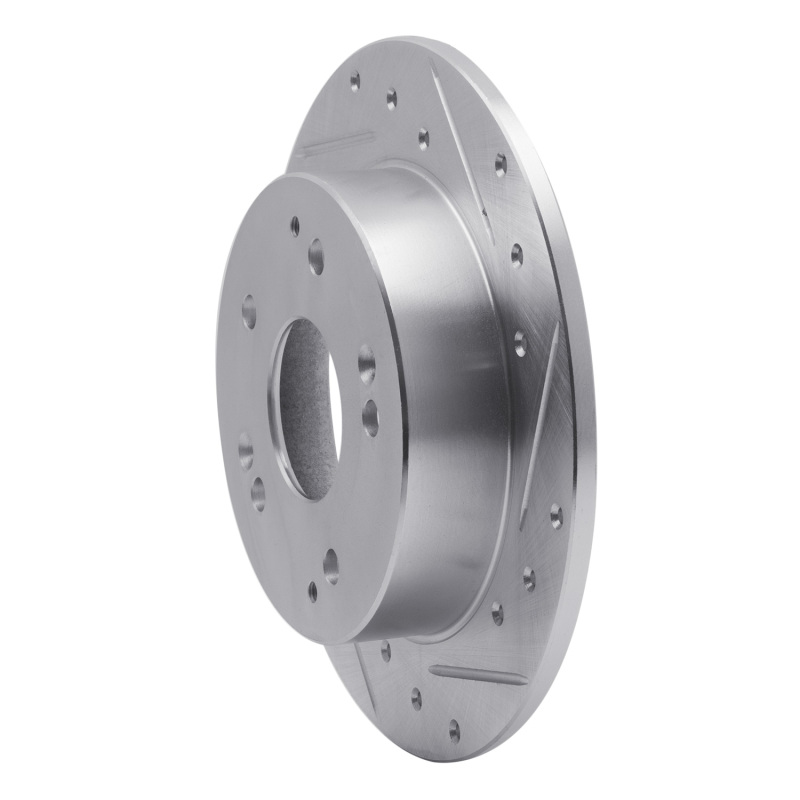 Picture of R1 97-01 Acura Integra Rear Right Drilled & Slotted Silver Brake Rotor