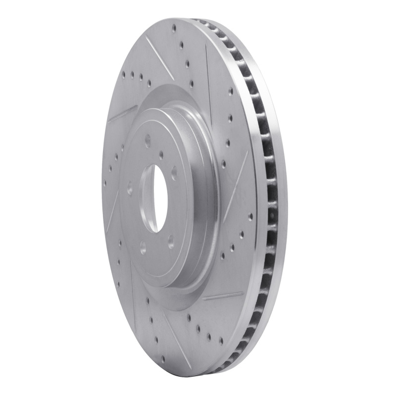 Picture of R1 09-20 Nissan 370Z Front Right Drilled & Slotted Silver Brake Rotor