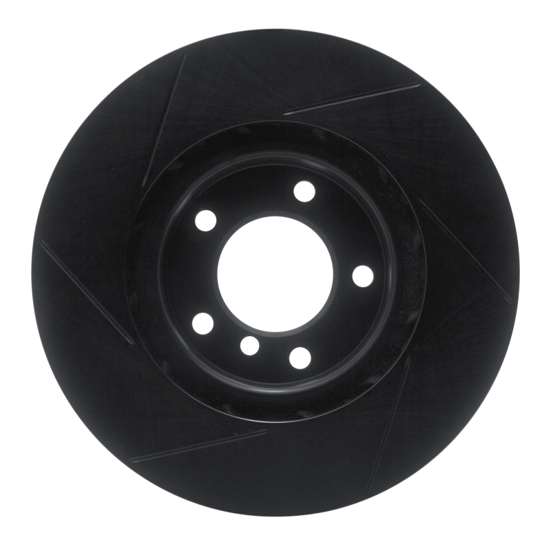 Picture of R1 95-02 BMW M3 Left Front Slotted Black Brake Rotor