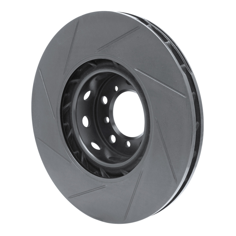Picture of R1 00-03 BMW M5 Left Front Slotted Black Brake Rotor